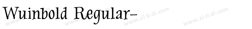Wuinbold Regular字体转换